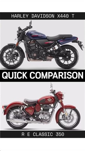 Harley Davidson X440 T vs Royal Enfield Classic 350 | QUICK COMPARISON