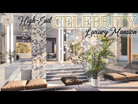HIGH-END CELEBRITY LUXURY MANSION | Sims 4 CC Speed Build | DOWNLOAD LINK (TRAY+CC+CC LINKS)