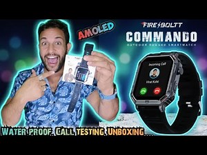 fire boltt commando smartwatch review | call testing | Waterproof testing | Unboxing #fireboltt