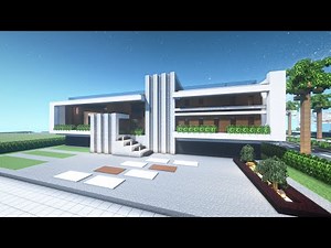 【マイクラ建築】スタイリッシュな豪邸モダンハウスの作り方