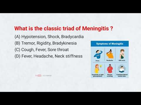 MOST important triad questions in medicine for staff nurse exam RRB preparation