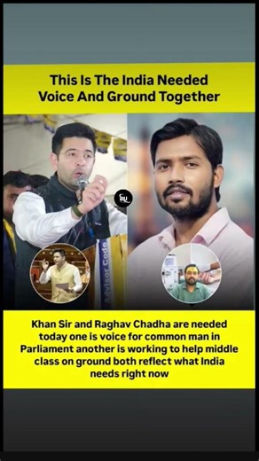 🇮🇳 India Needs This Duo Right Now | Khan Sir & Raghav Chadha 🔥#india #khansir #shorts #dailyupdate