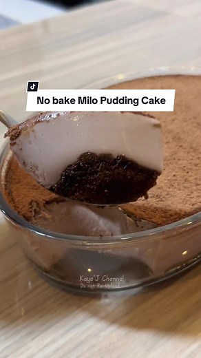 No Bake Milo Pudding Cake Recipe