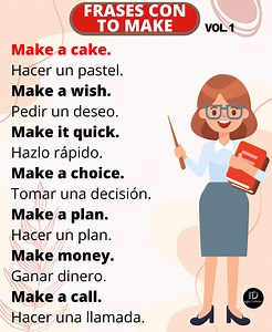 Verbo To make / Hacer, efectuar, lograr, volumen 1 Amplía tu vocabulario con frases y expresiones en inglés💪 Lista de palabras muy usadas🔥Expresiones con To make / Hacer, efectuar, lograr📗 📘Vocabulario muy usado que debes conocer✍️No te rindas, te lo debes🙏 #inglesfacil #inglesdefinitivo #ingles #adjectives #English #nouns #prepositions #conjuntions #verbs #irregularverbs #regularverbs #adverbs | Inglés Definitivo