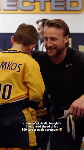 Nashville Predators on Instagram: "Memories that last a lifetime! Carter and Chase Stamkos did tonight’s lineup read with their dad in honor of his career milestone 🙌"