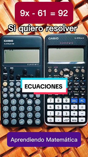 ECUACIONES con la CALCULADORA CIENTÍFICA 😎 Casio fx-570 LAX vs fx-570 LA CW Podés encontrar toda la línea CASIO en www.calculadoras.ar Instagram de Casio Argentina: https://www.instagram.com/calculadoras.ar/