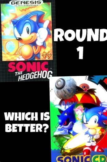 ROUND:1 SONIC THE HEDGEHOG VS SONIC CD WHICH GAME IS BETTER? #sonic #sonicthehedgehog #sega