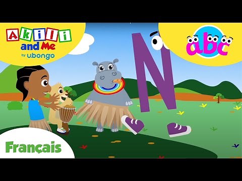 Lettre N | Apprends l'alphabet avec Akili | Dessin animé éducatif pour les enfants