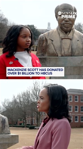 ABC News Live on Instagram: "MacKenzie Scott has donated more than $1 billion to Historically Black Colleges and Universities. Clark Atlanta University’s president and students are sharing the message they'd like to pass along to Scott. Watch the full interview tonight at 7pm ET streaming on ABC News Live Prime @disneyplus and @hulu."