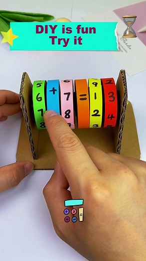 Children art and craft Easy to do Cardboard maths learning model #papercut #handycraft #dailycraft #supereasy #artandcraft #papercraftsforkids #childrenhandycraft #kidcraftideas #learningisfun #diy #paper #cardboard #cardboardcrafts #mathlearning