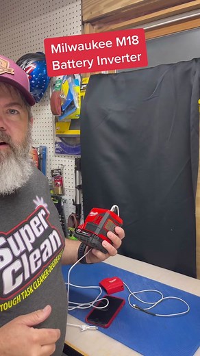 Charge your phone with an M18 battery. #phonecharging #milwaukeetools #M18 #newtools @Milwaukee Tool