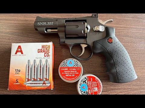 Crosman SNR357 Dual Ammo CO2 Air Revolver Unboxing & Review | BB & Pellet Power | Airsoft Gun India