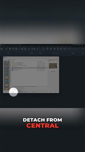 Detach Revit Central File