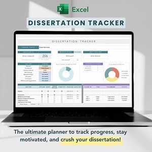 Dissertation Planner & Tracker Excel Template, Academic Thesis Planner, Phd Thesis Planner, Dissertation Writing Planner, Literature Reviews - Etsy