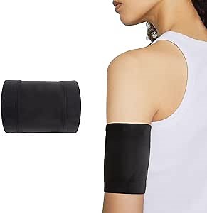 Diabetic Sensor Armband Diabetes Sensor Cover for Insulin Pod Monitoring Systems Omnipod Dexcom Freestyle Libre Protects Insulin Pod During Sports Replace Adhesive Patches Tape (Black, XXXXXL)