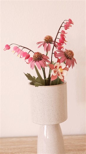 Easy Paper Bleeding Heart Flower 🌸 Cardstock Flower Tutorial