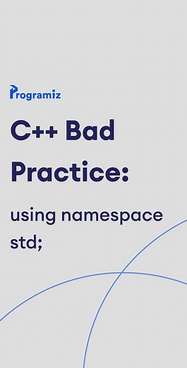 C++ Bad Practice: using namespace std; #Shorts