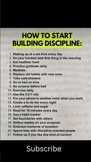 21 Ways to Build Unbreakable Discipline!