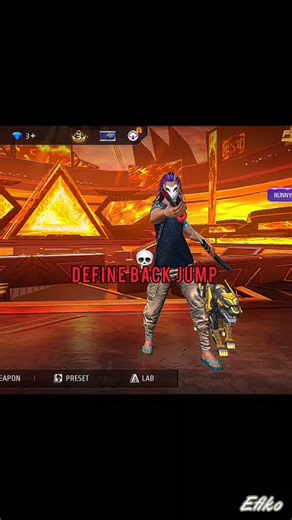 Back Jump Trick ☠️ #freefire #shorts #shortsfeed #freefirehighlights