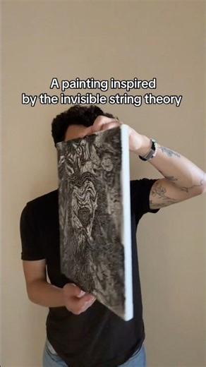 A painting inspired by the invisible string theory #art #artist #artreveal #love