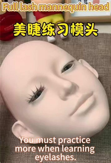 Liquid Silicone Imitation Model Head Super soft to open eyelids Imitation human head model 3 Lash Layers lash mannequin head for eyelash extension, Lash extension Practice face for beginners reusable #lashartist #lash #advanced # #Eyelash #eyelashextensions #