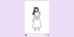 Pocahontas Colouring Page