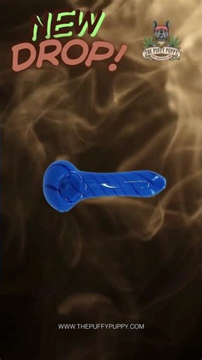 Check our our awesome 3 inch swirly blue glass pipe! The perfect size for every day c...