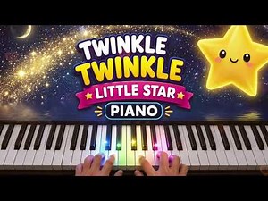 Twinkle Twinkle Little Star - Easy Piano Tutorial (With Glowing Keys)