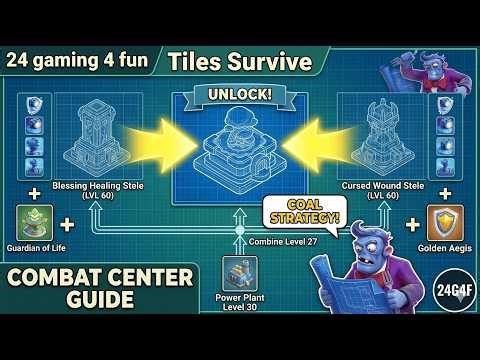 Tiles Survive- The ultimate endgame building! unlock the Combat Center ! whats inside it ?