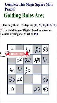 This 5×5 Magic Square Hack Will Make You a Genius! #trick #puzzle #satisfying #trending #ljared2