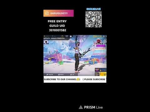 Free fire Livestream 🔴 guruislive giveaway 🎁✨ custome room 🥳