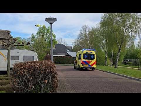 PRIO1/A0 | Brandweer , Politie , Ambulances en Traumahelikopter komen aan bij Reanimatie melding!