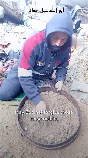 rose dinar on Instagram: "In Gaza, a father uses a sieve to find the remains of his wife and children.🥺🥺🥺🥺💔💔💔 Let that sink in."