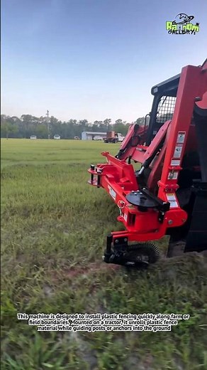 Automatic Plastic Fence Installer Machine! Fast Farm Boundary Installation 🚜🌾