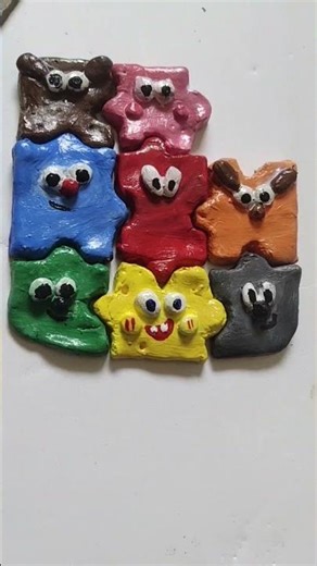 clay art.... lets make games using mouldit clay part 3...😁😁.#clay #clayart.