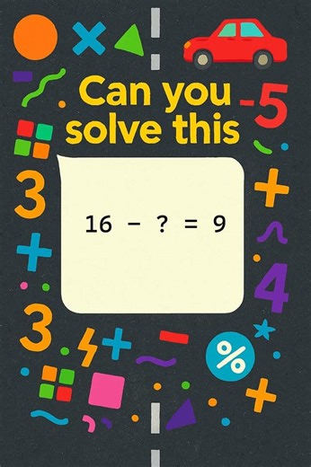 Fun Subtraction Puzzle for Kids! 16 - ? = 9