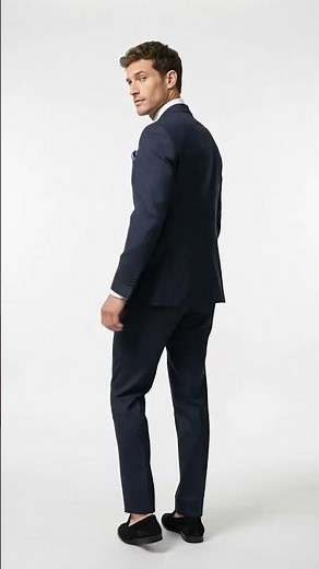 Men’s Navy Linen Suit for Beach Wedding, Summer Dress Suit with Jacket and Pants