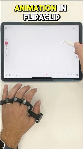 Creating a simple animation in FlipaClip on an iPad using an Apple Pencil and a Tap Strap