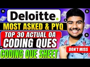 🚨Top 30 Deloitte NLA Coding Questions to Ace Your Exam🔥| PYQs Included