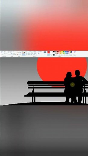 🌅🖌️ How to Draw Nature Scenery in MS Paint | Easy Drawing | Easy Step by Step Tutorial | 🎨