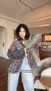 Come learn with me how to crochet this jacket using leftover yarn, perfect for beginners! #crochet