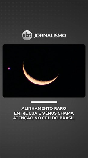Alinhamento raro entre Lua e Vênus chama atenção no céu | #SBTNotícias