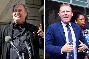 Video shows Steve Bannon turning himself in days after being indicted on contempt of Congress charges