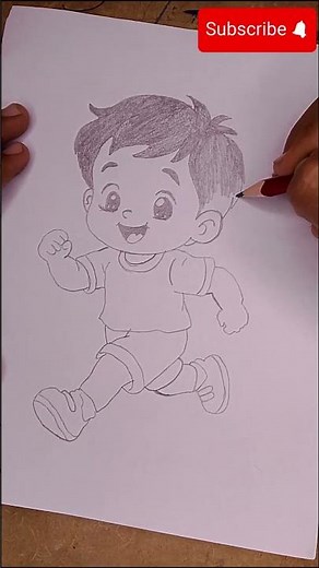 How to Draw a Cute Running Baby Step by Step 👶Easy Baby Drawing Tutorial for Beginners#art #drawing