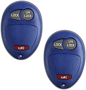 2X KeylessOption Key Fob Replacement for 2001 2002 2003 2004 2005 2006 2007 2008 2009 2010 2011 2012 Chevrolet Colorado Hummer GMC Canyon Pontiac Isuzu Remote, 3-Button L2C0007T, Locksmith Required