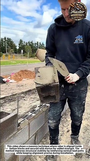 Block Wall Trick That Locks Rebar Perfectly in Place