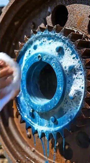 Extreme Rust Removal on Tractor Gear Sprocket – Satisfying Cleaning 4K