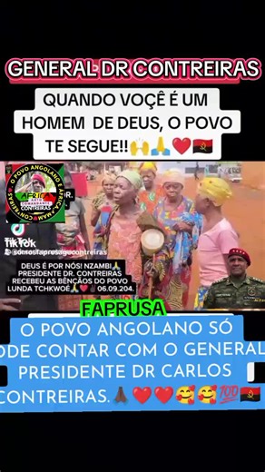O POVO ANGOLANO VIVE NA MISÉRIA E POBREZA EXTREMA HÁ MAIS DE 50 ANOS POR FORÇA DO REGIME CORRUPTO DE BANDIDOS E SANGUINÁRIO DO MPLA E DO DITADOR JOÃO LOURENÇO. A POPULAÇÃO ANGOLANA MORRE À FOME POR FALTA DE ALIMENTAÇÃO E MEDICAMENTOS. O GENERAL DR CONTREIRAS PROMETE COMBATER OS ABUSOS DO PODER EM ANGOLA. AUTO-COMANDANTE GENERAL PRESIDENTE DR CARLOS CONTREIRAS COM A POPULAÇÃO DA ZONA DIAMANTÍFERA DO NZAGI, LUNDA NORTE, ANGOLA. Documentos de Arquivo (GENERAL PRESIDENTE DR CARLOS CONTREIRAS) 2023. 