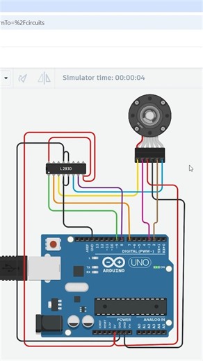 DC Motor with Encoder + Arduino! 🔥 | L293D Motor Driver