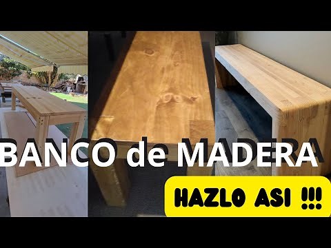 CÓMO hacer un BANCO de MADERA (METODO FÁCIL ,RÁPIDO y PRÁCTICO)Tutorial paso a paso Carpintería 🔨